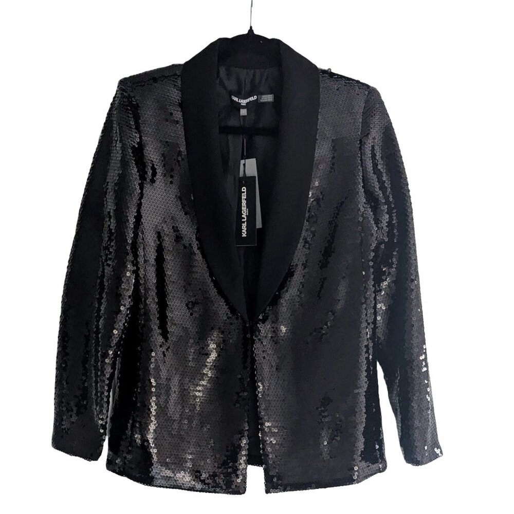 Karl Lagerfeld Paris - Black Sequin Blazer  (NWT)
